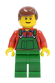 Overalls Farmer Green, Reddish Brown Male Hair - cty0058