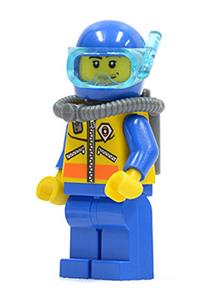 Coast Guard Diver Minifigure - Diver 2 in a Coast Guard City - cty0065