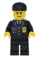 Police - City Suit with Blue Tie and Badge, Black Legs, Black Cap - cty0067