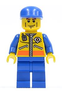 Coast Guard Patroller Minifigure - City Coast Guard patroller minifigure, version 2 - cty0077