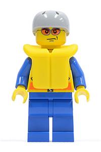 Speedboat Pilot Minifigure - Speedboat pilot in a Coast Guard City - cty0078