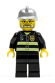 Fire - Reflective Stripes, Black Legs, Silver Fire Helmet, Glasses and Beard - cty0088