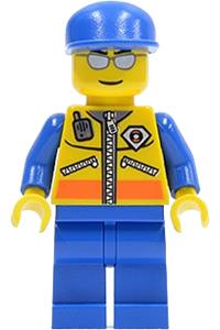 Coast Guard Patroller Minifigure - City coast guard minifigure with patroller outfit, identified as number 3 - cty0089