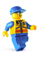 City coast guard minifigure with patroller outfit, identified as number 3 - cty0089