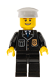 Police - City Suit with Blue Tie and Badge, Black Legs, Thin Grin with Teeth, White Hat - cty0098