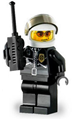 Police - City Leather Jacket with Gold Badge, White Helmet, Trans-Black Visor, Orange Sunglasses - cty0102