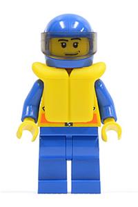 Speedboat Driver Minifigure - Speedboat driver in a Coast Guard City - cty0109