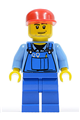 Farm Hand, Blue Overalls, Long Bill Cap - cty0134