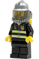 Fire - Reflective Stripes, Black Legs, Silver Fire Helmet, Gray Beard, Yellow Airtanks - cty0138