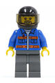 Blue Jacket with Pockets and Orange Stripes, Dark Bluish Gray Legs, Black Helmet, Gray Beard - cty0152
