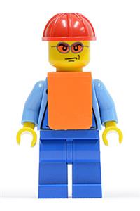 Lumberjack Minifigure - Lumberjack wearing an orange vest - cty0157