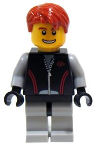 Jet Skier Minifigure - Jet Skier Male, Life Jacket Center Buckle - cty0250a