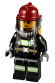 Fire - Reflective Stripes with Utility Belt, Dark Red Fire Helmet, Yellow Airtanks, Sweat Drops - cty0348