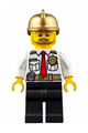 Fire Chief - White Shirt with Tie and Belt, Black Legs, Gold Fire Helmet - cty0350