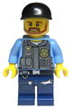 Police - LEGO City Undercover Elite Police Officer 1 - Brown Beard - cty0360