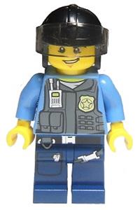 Elite Police Officer Minifigure - LEGO City Undercover elite police officer 2 in police uniform - cty0361