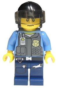 Elite Police Officer Minifigure - LEGO City Undercover elite police officer 3 in police uniform - cty0362