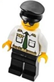 Airport - Pilot, White Shirt with Dark Green Tie and Belt, Black Legs, Black Hat - cty0403