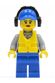 Coast Guard City - Crew Member Female, Blue Cap with Hole, Headphones - cty0410