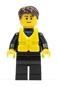 Sailor Minifigure - Sailor in wetsuit representing a Coast Guard member - cty0413