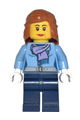 Medium Blue Jacket with Light Purple Scarf, Dark Blue Legs, Dark Orange Female Hair Mid-Length - cty0443
