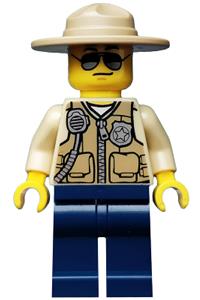 Swamp Police - Officer, Vest, Dark Tan Hat, Sunglasses cty0516