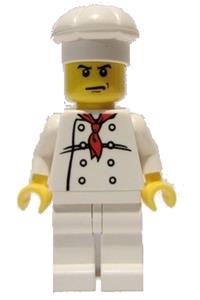 Chef - White Torso with 8 Buttons, White Legs, Angry Eyebrows cty0532