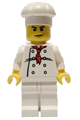 Chef with white torso featuring 8 buttons, white legs, and angry eyebrows - cty0532