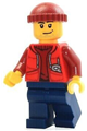 Male deep sea submariner wearing a dark red knit cap - cty0566
