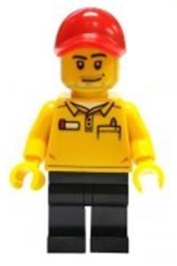 Lego Store Driver, Black Legs, Red Cap with Hole cty0579