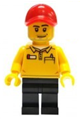 Lego Store Driver, Black Legs, Red Cap with Hole - cty0579