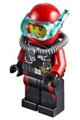 Female scuba diver without flippers - cty0598