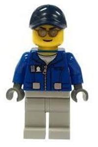 Seaplane Pilot Minifigure - Deep Sea Seaplane Pilot - cty0604