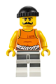 Police - Jail Prisoner 92116 Undershirt, Striped Legs, Black Knit Cap - cty0612
