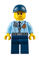 Police - City Officer, Jacket with Dark Blue Tie and Gold Badge, Dark Blue Legs, Dark Blue Cap - cty0616