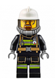 Fire - Reflective Stripes with Utility Belt, White Fire Helmet, Breathing Neck Gear with Airtanks, Trans Black Visor, Goatee - cty0626