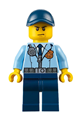 City police officer with a scowl, equipped with a life preserver - cty0644