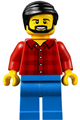 Flannel Shirt, Blue Legs, Black Hair, Beard - cty0664