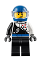 Buggy Driver, Checkered Race Torso, Blue Helmet, Black Legs - cty0712