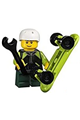Skateboarder wearing a lime and black jacket - cty0720