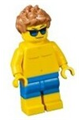 Beachgoer - Blue Male Swim Trunks and Sunglasses - cty0760