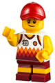 Boy beachgoer wearing a red cap and basketball jersey - cty0770