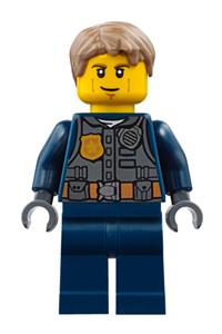 Chase McCain Minifigure - City Chase McCain is a police minifigure wearing a dark blue uniform - cty0780