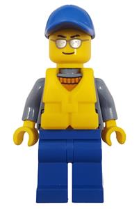 Rescue Boat Pilot Minifigure - Coast Guard City - Rescue Boat Pilot - cty0824