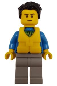 Sailboat Passenger Minifigure - Coast Guard City - Sailboat Passenger - cty0825