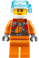 Female city coast guard rescuer with a scuba diver mask - cty0826