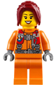 Coast Guard City - Female Watercraft Pilot with Dark Red Hair - cty0827