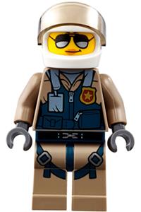 Mountain Police - Officer Female, Pilot with Helmet and Visor cty0832