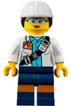 Female scientist minifigure with miner theme - cty0848
