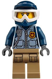 Mountain Police Officer Minifigure - Female mountain police officer with a dirt bike - cty0854